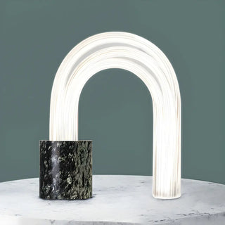 Simple Creative Marble Base Glass Pipe Shape Table Lamp Zawala Image - 8