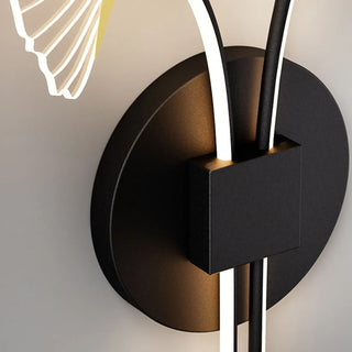 Modern Dual Leaf Bedside Metal LED Wall Sconce Zawala Image - 11