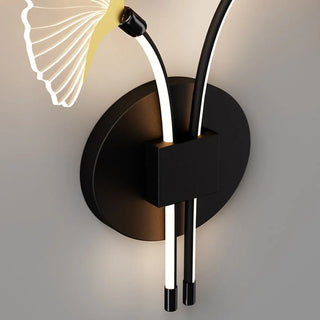 Modern Dual Leaf Bedside Metal LED Wall Sconce Zawala Image - 12