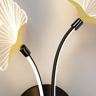 Modern Dual Leaf Bedside Metal LED Wall Sconce Zawala Image - 13