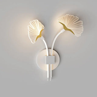 Modern Dual Leaf Bedside Metal LED Wall Sconce Zawala Image - 8