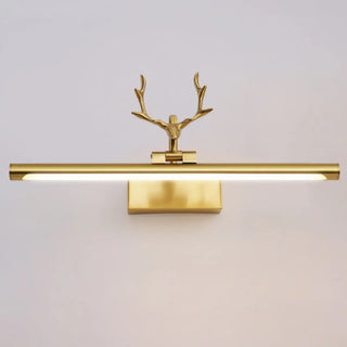 ZOWALA - Sleek Gold Deer Antler LED Vanity Mirror Light Image - 11