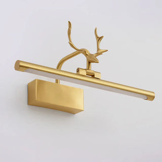 ZOWALA - Sleek Gold Deer Antler LED Vanity Mirror Light Image - 12