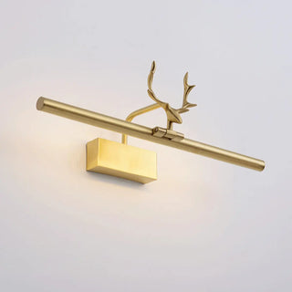 ZOWALA - Sleek Gold Deer Antler LED Vanity Mirror Light Image - 13