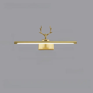 ZOWALA - Sleek Gold Deer Antler LED Vanity Mirror Light Image - 18
