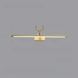 ZOWALA - Sleek Gold Deer Antler LED Vanity Mirror Light Image - 19
