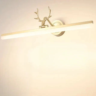 ZOWALA - Sleek Gold Deer Antler LED Vanity Mirror Light Image - 21