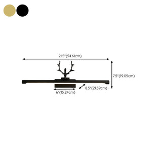 ZOWALA - Sleek Gold Deer Antler LED Vanity Mirror Light Image - 24