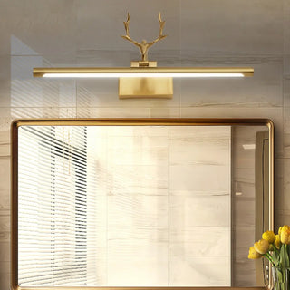 ZOWALA - Sleek Gold Deer Antler LED Vanity Mirror Light Image - 3