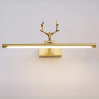 ZOWALA - Sleek Gold Deer Antler LED Vanity Mirror Light Image - 7