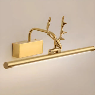 ZOWALA - Sleek Gold Deer Antler LED Vanity Mirror Light Image - 8