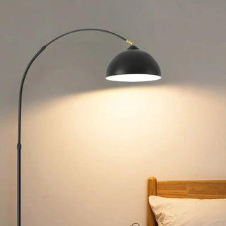 ZOWALA - Adjustable Modish Dome Shade Arc Metal Floor Lamp Image - 11