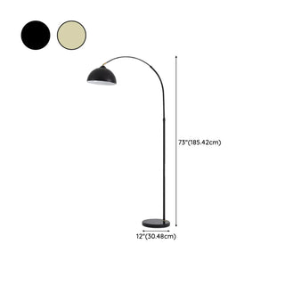 ZOWALA - Adjustable Modish Dome Shade Arc Metal Floor Lamp #size