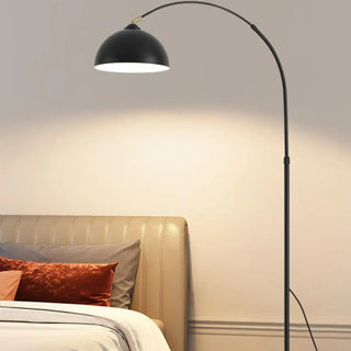 ZOWALA - Adjustable Modish Dome Shade Arc Metal Floor Lamp Image - 2