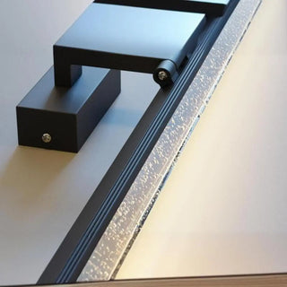 Black Modish Rectangular Aluminum Bathroom Vanity Light Zawala Image - 11