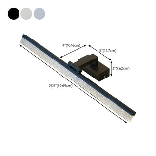 Black Modish Rectangular Aluminum Bathroom Vanity Light Zawala Image - 19