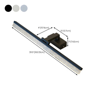 Black Modish Rectangular Aluminum Bathroom Vanity Light Zawala Image - 21