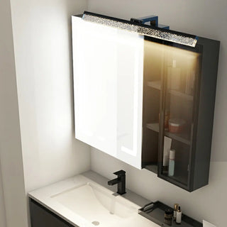Black Modish Rectangular Aluminum Bathroom Vanity Light Zawala Image - 4
