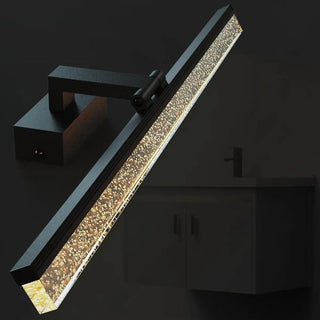 Black Modish Rectangular Aluminum Bathroom Vanity Light Zawala Image - 5