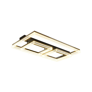 Modish Square Black Dimmable Flush Mount Ceiling Light Zawala Image - 18