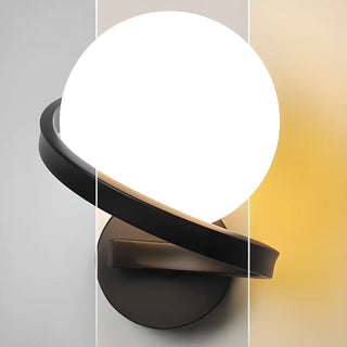 Modish Sphere Metal Small Ambient Wall Light Black Zawala Image - 12
