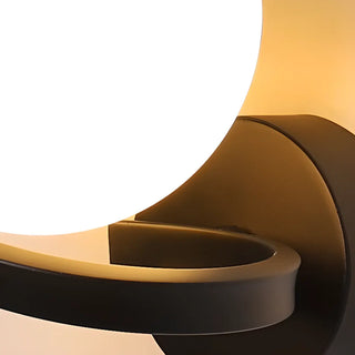 Modish Sphere Metal Small Ambient Wall Light Black Zawala Image - 16