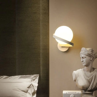 Modish Sphere Metal Small Ambient Wall Light Black Zawala Image - 2
