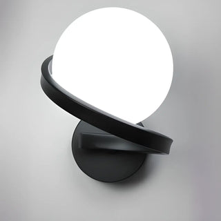Modish Sphere Metal Small Ambient Wall Light Black Zawala Image - 6