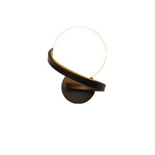 Modish Sphere Metal Small Ambient Wall Light Black Zawala Image - 9