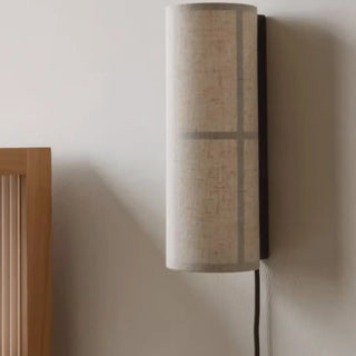 Japanese Style Cylinder Fabric Shade Wall Sconce Zawala Image - 10