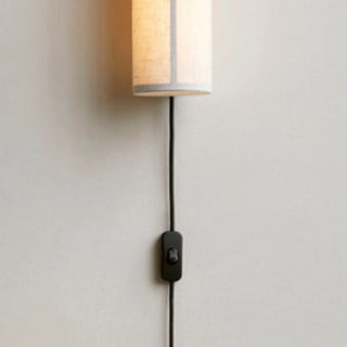 Japanese Style Cylinder Fabric Shade Wall Sconce Zawala Image - 13