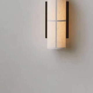 Japanese Style Cylinder Fabric Shade Wall Sconce Zawala Image - 15