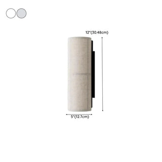 Japanese Style Cylinder Fabric Shade Wall Sconce Zawala #size