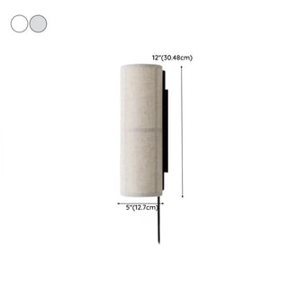 Japanese Style Cylinder Fabric Shade Wall Sconce Zawala Image - 17