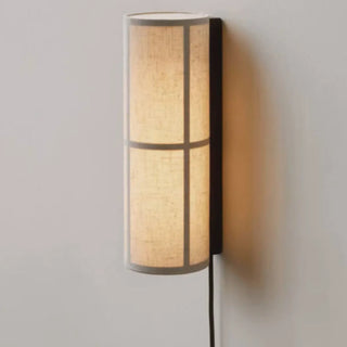 Japanese Style Cylinder Fabric Shade Wall Sconce Zawala Image - 4