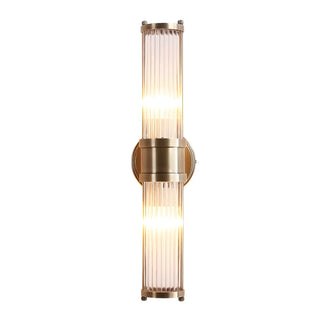 Modish Glass Tubes Gold Finish LED Vanity Lights Zawala Image - 5