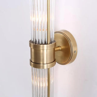 Modish Glass Tubes Gold Finish LED Vanity Lights Zawala Image - 6