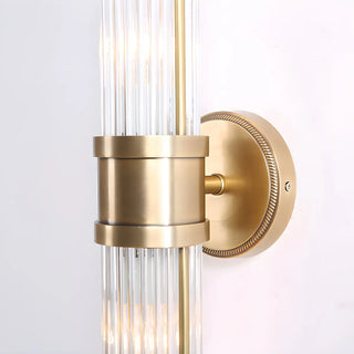 Modish Glass Tubes Gold Finish LED Vanity Lights Zawala Image - 7