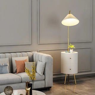 Modish Adjustable Cone Modern Floor Lamp with Storage Zawala Image - 2