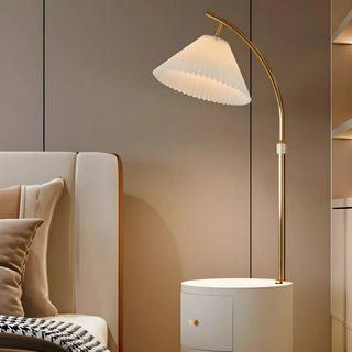 Modish Adjustable Cone Modern Floor Lamp with Storage Zawala Image - 3