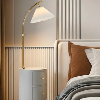 Modish Adjustable Cone Modern Floor Lamp with Storage Zawala Image - 4