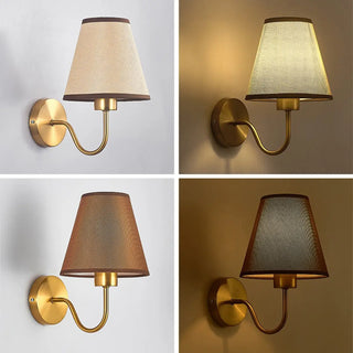 Modish White Fabric Shade Cylinder LED Wall Sconce Zawala Image - 12