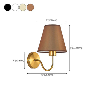 Modish White Fabric Shade Cylinder LED Wall Sconce Zawala #size
