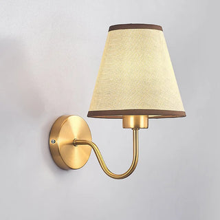 Modish White Fabric Shade Cylinder LED Wall Sconce Zawala Image - 6