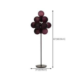 ZOWALA - Modern Modish Stellar Grape Metal LED Floor Lamp #size