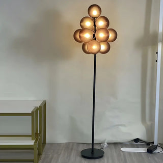 ZOWALA - Modern Modish Stellar Grape Metal LED Floor Lamp Image - 2