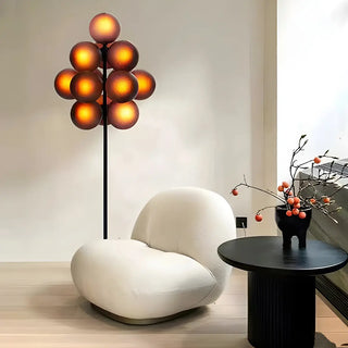 ZOWALA - Modern Modish Stellar Grape Metal LED Floor Lamp Image - 3