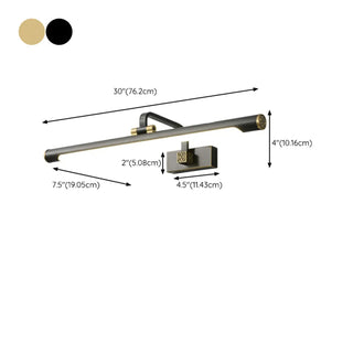 Rotating Modish Gold Linear Metal Vanity Bathroom Light Zawala Image - 12