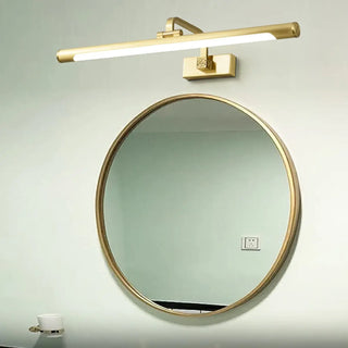 Rotating Modish Gold Linear Metal Vanity Bathroom Light Zawala Image - 3
