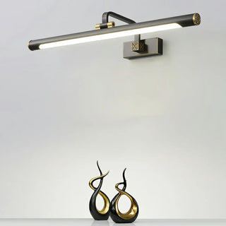 Rotating Modish Gold Linear Metal Vanity Bathroom Light Zawala Image - 6